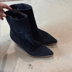Anthropologie Black leather Ankle Booties